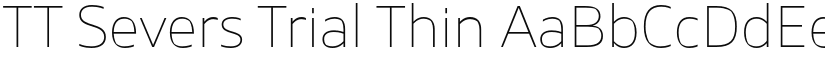 TT Severs Trial Thin font