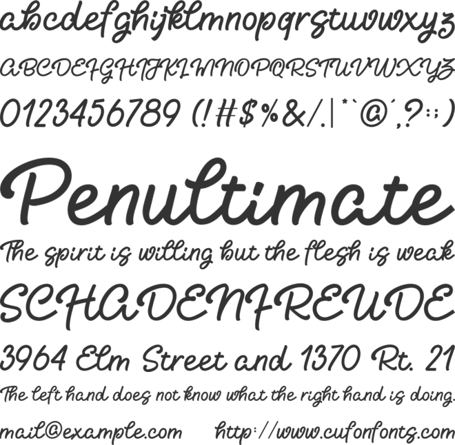 Jungle Rumble font preview