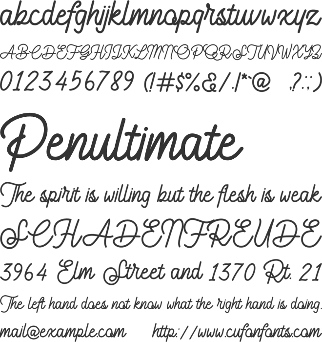 Saturday Winter font preview