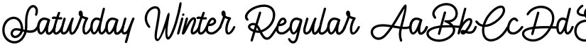 Saturday Winter Regular font