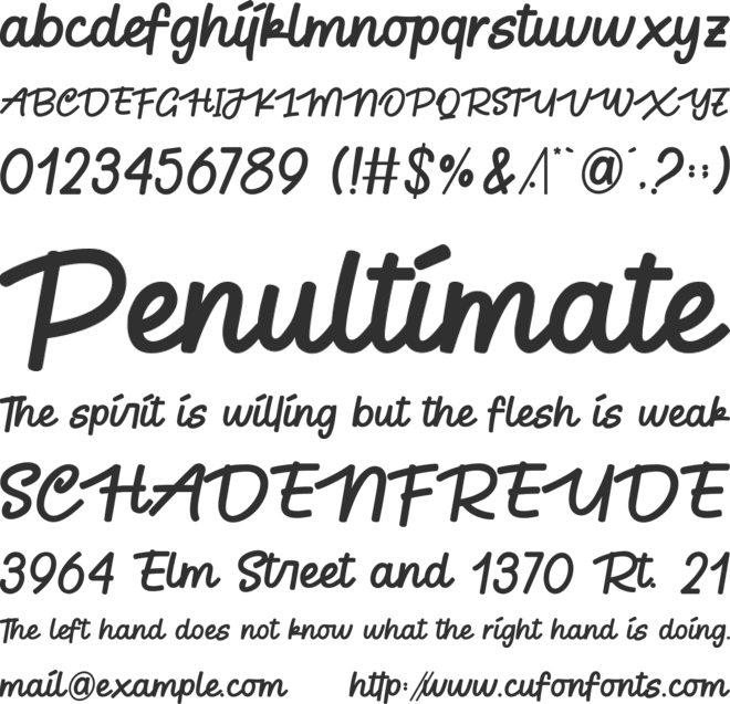 Little Canary font preview