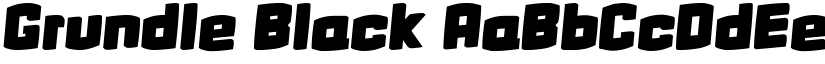 Grundle Black font