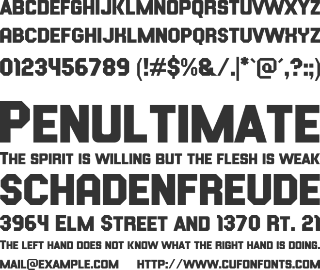 Top One font preview