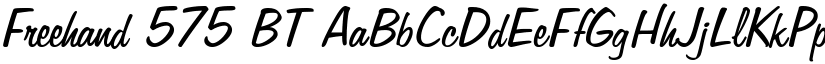 Freehand 575 BT font