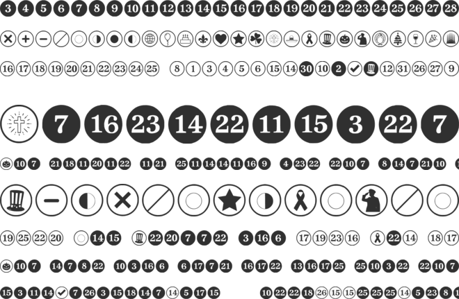 Calendar Symbol Wizard font preview