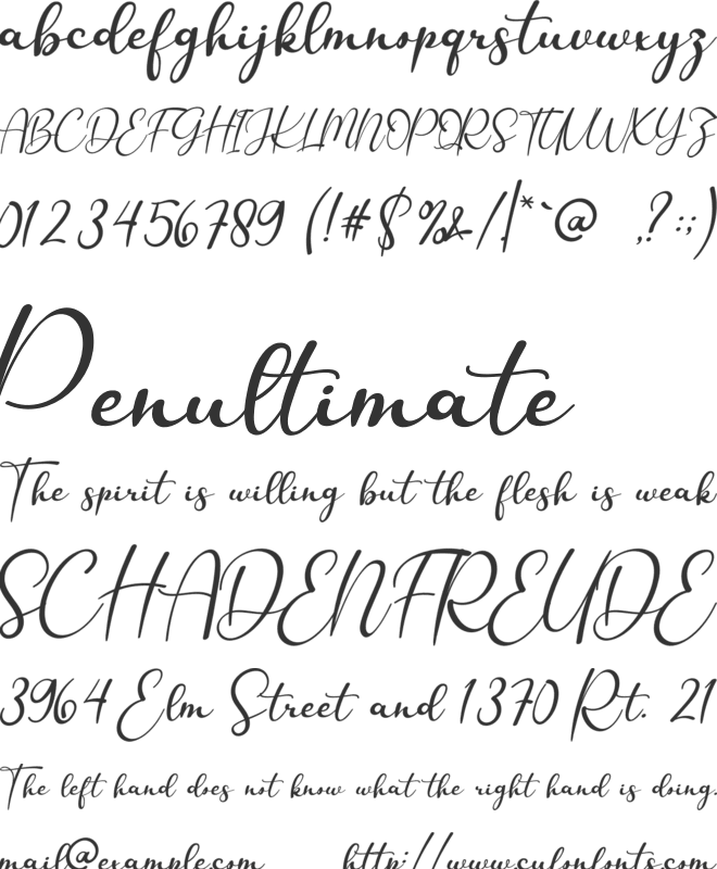 Journey Of Flower font preview