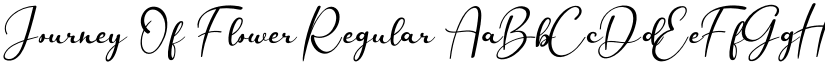 Journey Of Flower Regular font