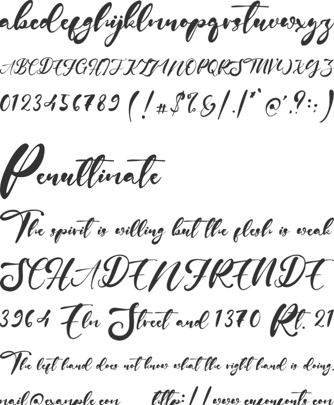 Jullia Paul font preview