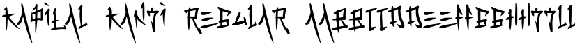 KAPITAL KANJI Regular font