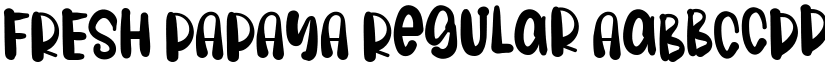 FRESH PAPAYA Regular font
