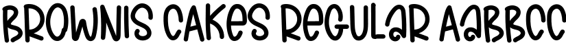 BROWNIS CAKES Regular font