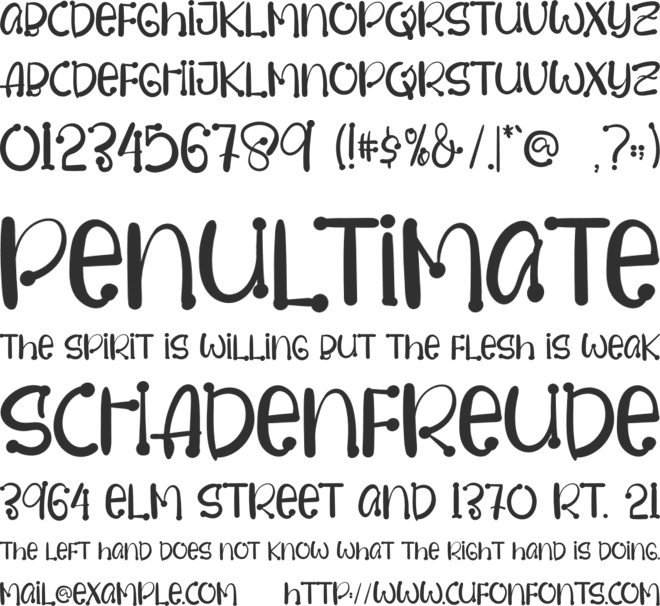 Dream Moment font preview