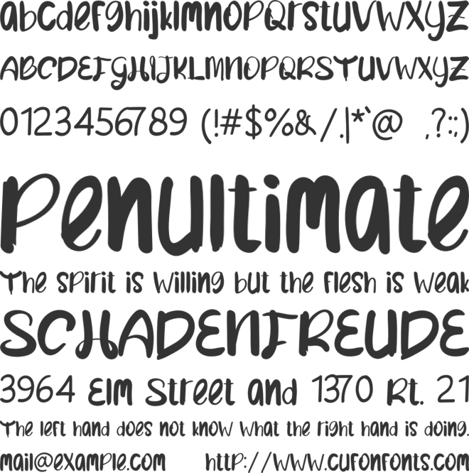 Thehorison font preview