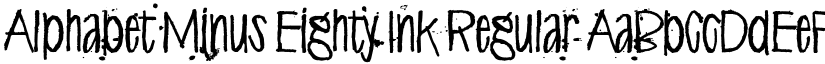 Alphabet Minus Eighty Ink Regular font