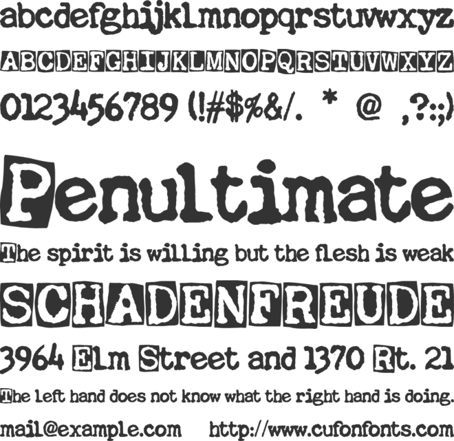 La Machine Company font preview