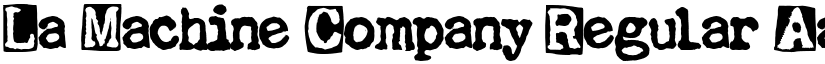 La Machine Company Regular font