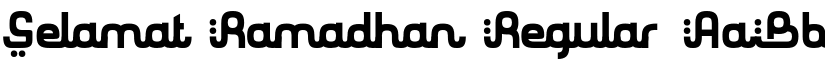 Selamat Ramadhan Regular font