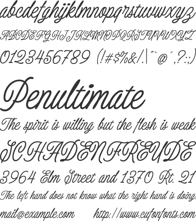 Mostergalle font preview