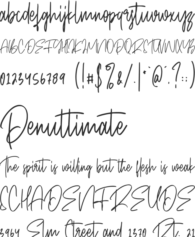 Reality Clubs font preview