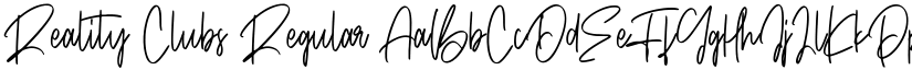 Reality Clubs Regular font