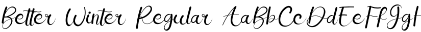 Better Winter Regular font