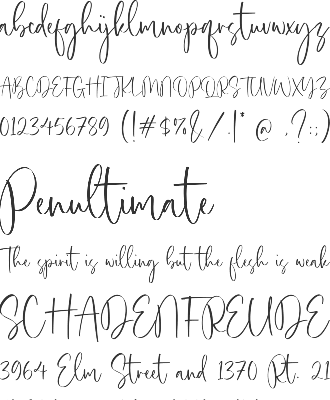 Crimson Bouquet font preview