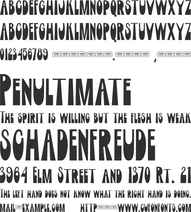 PHILIPA Free Trial font preview