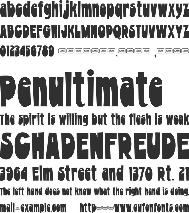 PEARSON Free Trial font preview