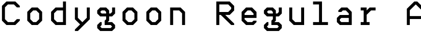 Codygoon Regular font