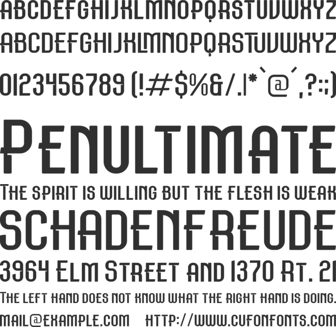 Meholrax font preview