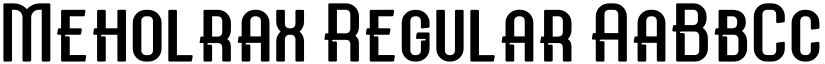 Meholrax Regular font