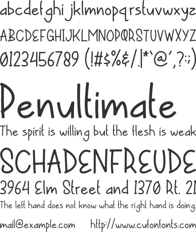 Potato Crisp font preview