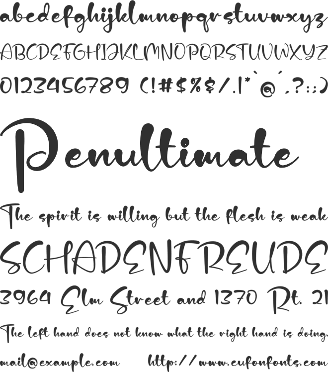 Monday Heart font preview