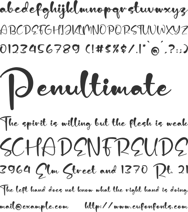 Monday Heart font preview