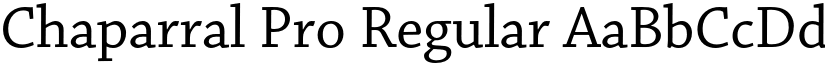 Chaparral Pro Regular font