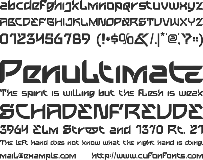 Galaksinos font preview