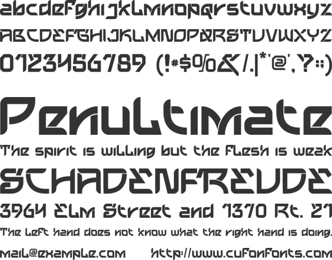 Galaksinos font preview