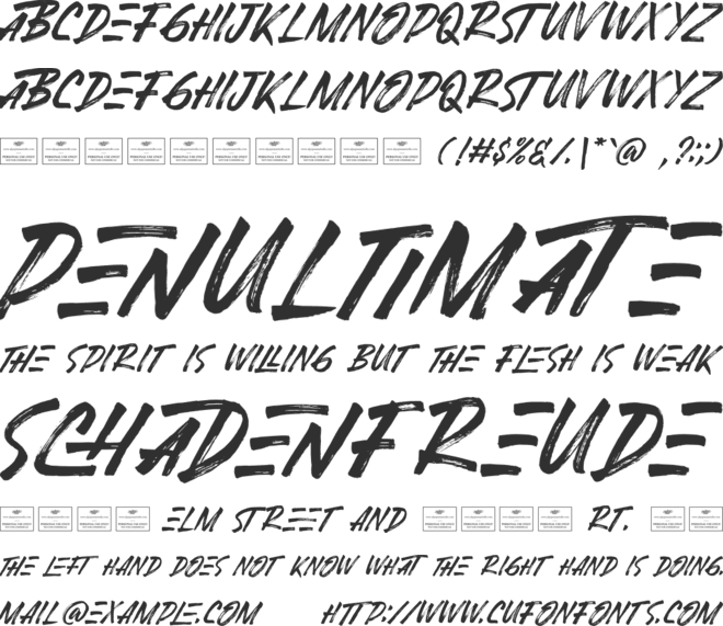 Black Rusher font preview