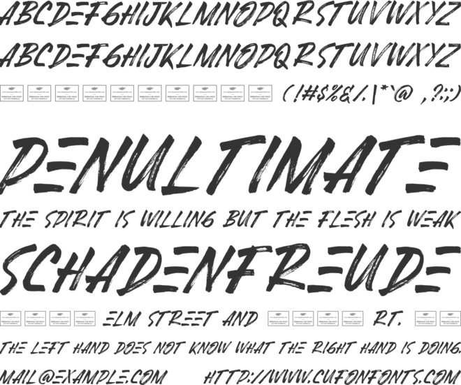 Black Rusher font preview