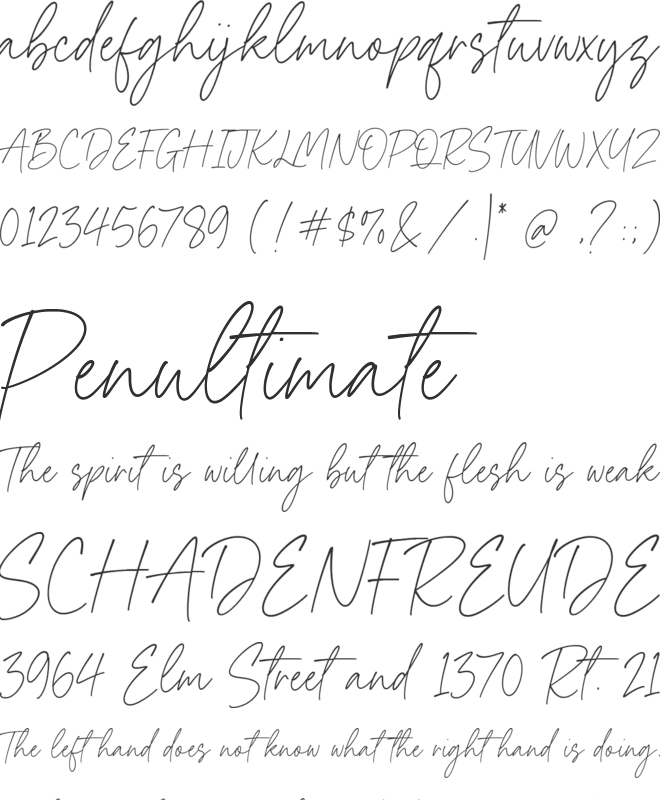 Buenos Signature font preview