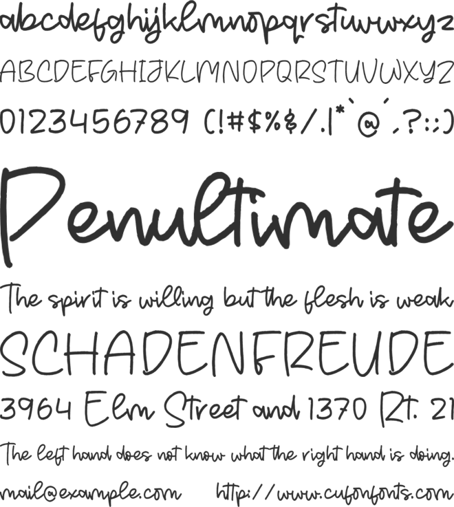 Caballeon font preview