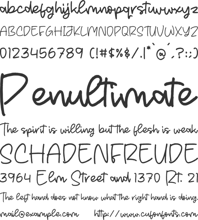 Caballeon font preview
