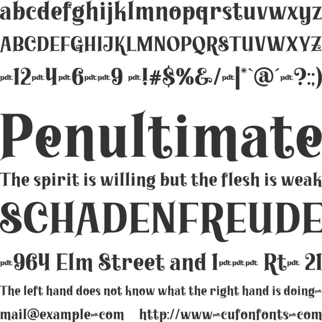 Karethtrial font preview