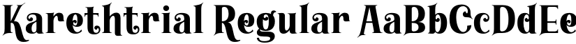 Karethtrial Regular font