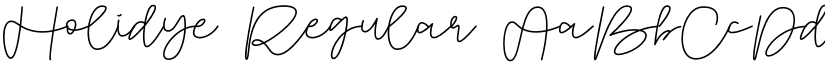 Holidye Regular font