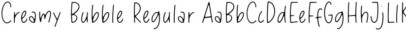 Creamy Bubble Regular font