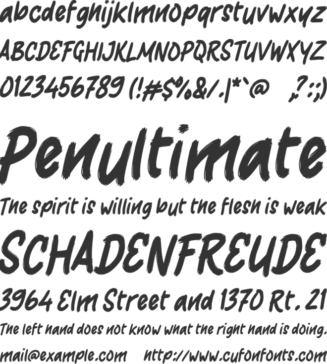 g Gradak font preview