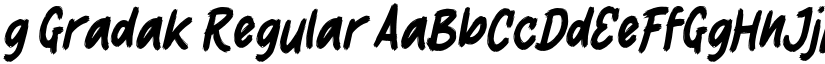 g Gradak Regular font