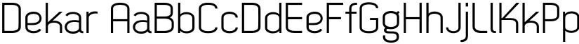 Dekar font
