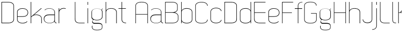 Dekar Light font